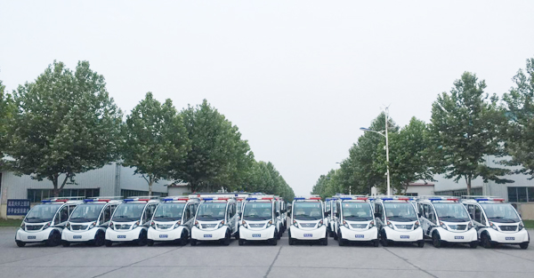 郑州33台电动巡逻车发车   经开区新增亮丽风景线(图2)