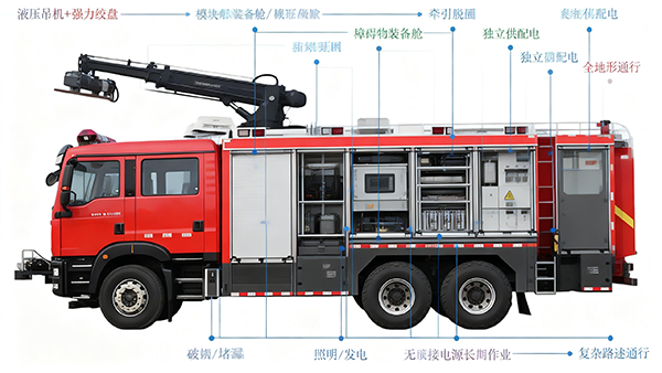 全灾种救援利器！森源鸿马抢险救援车：一车集成  全能应战(图4)