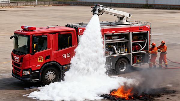 硬核赋能全域灭火！森源鸿马斯堪尼亚泡沫消防车正式亮相(图6)